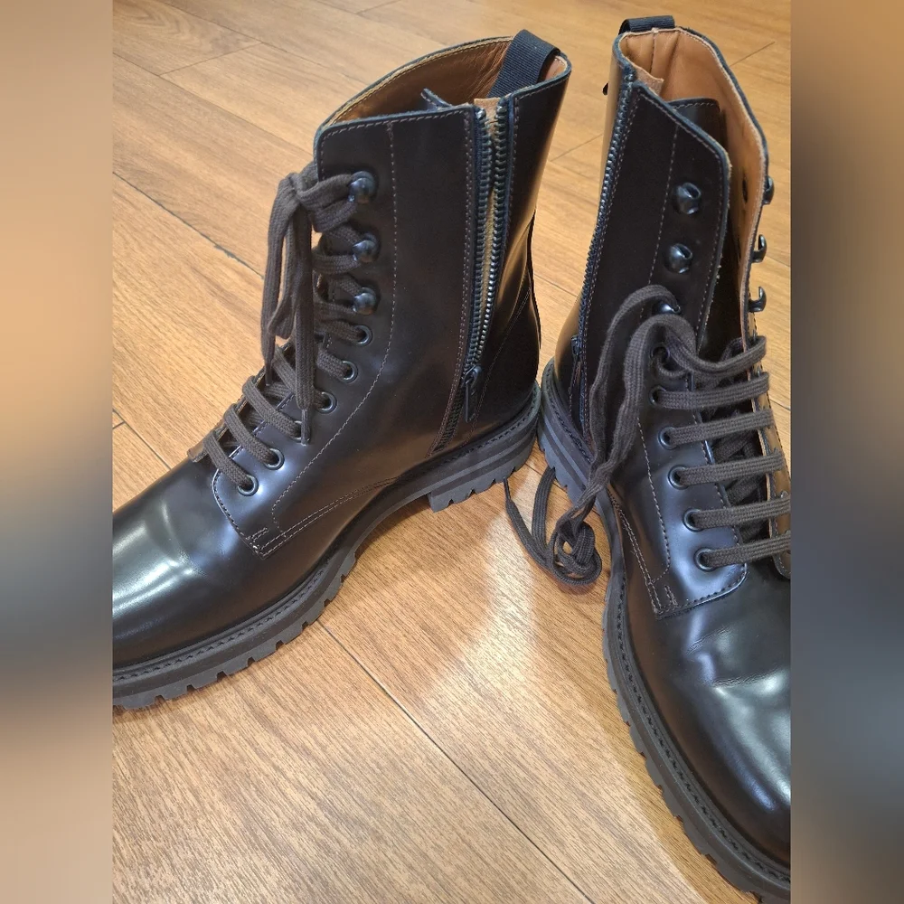 Common Projects Dark Brown Leather Lace-Up Boots